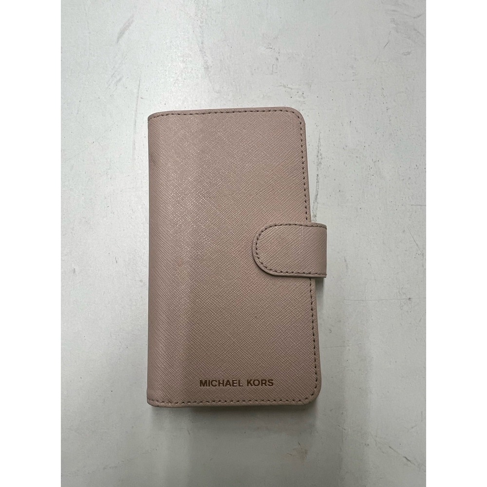 Michael Kors Saffiano Leather Folio Case with 3 Card Slots for iPhone